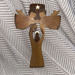 Siwok‎ Handcrafted Wood Cross Star Salta Argentina Nativity Christmas Art C1